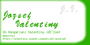 jozsef valentiny business card